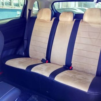 Авточехлы Автопилот Черный бежевый алькантара