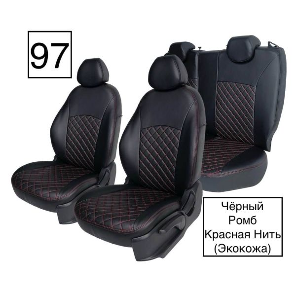 Чехлы Экокожа Ромб на Sollers Atlant (2022+) 3 места